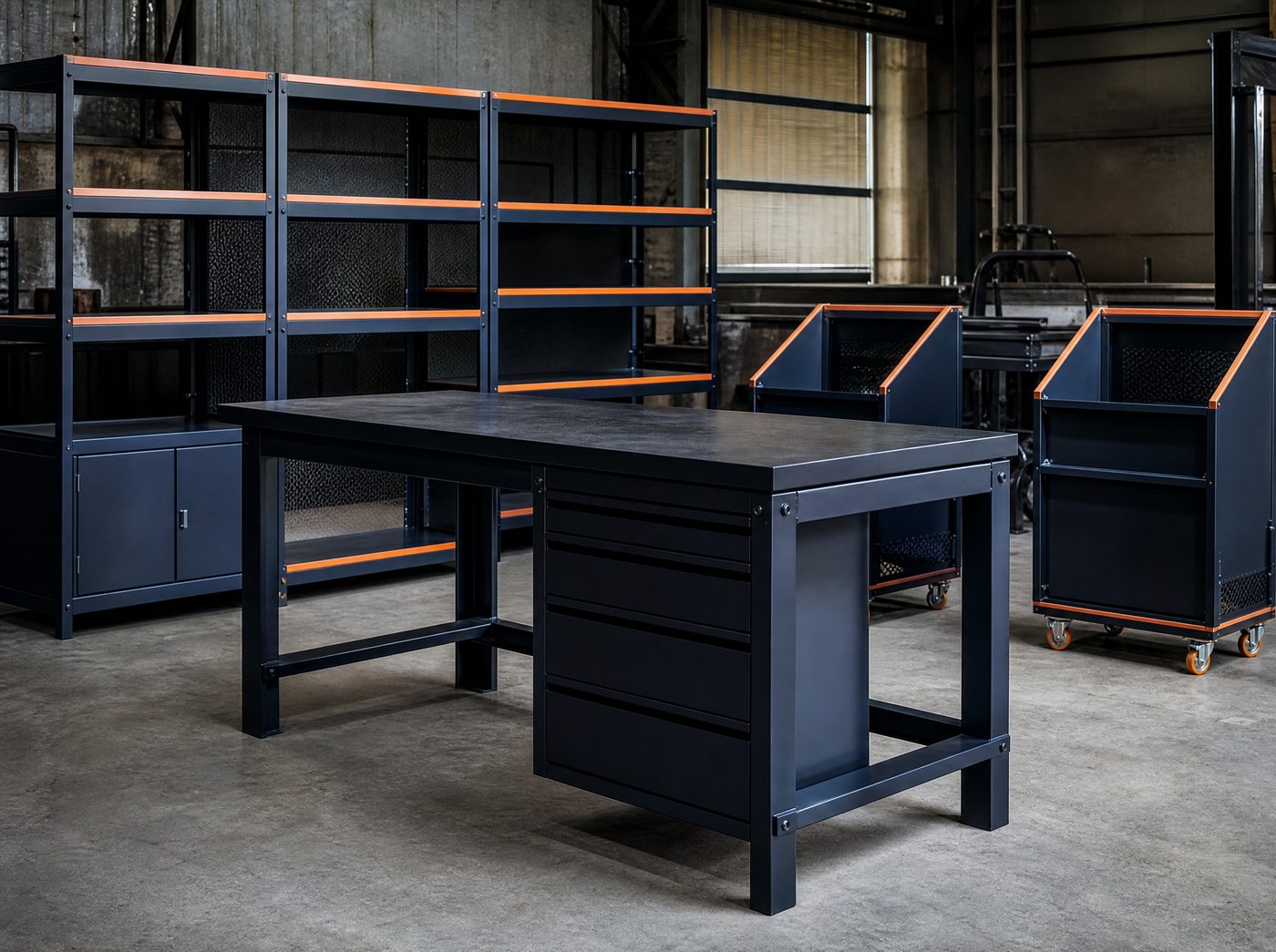 Steel storage trolleys