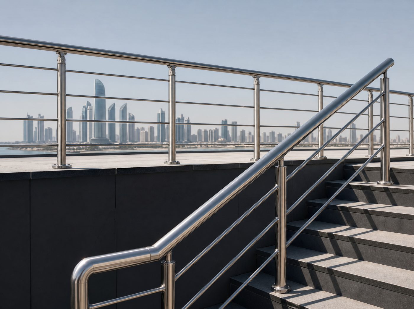 Stainless steel balcony railing