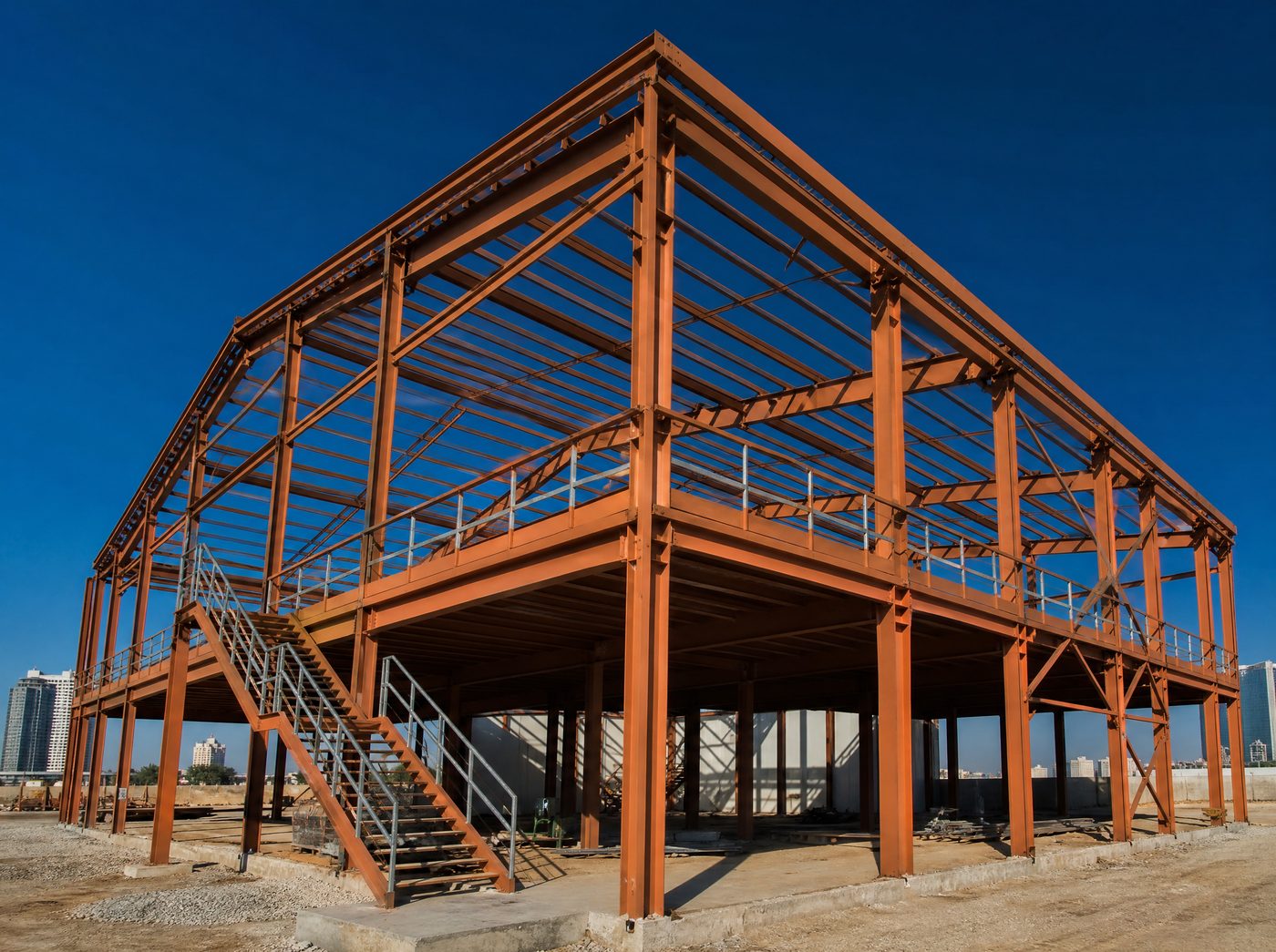 Steel canopy structure