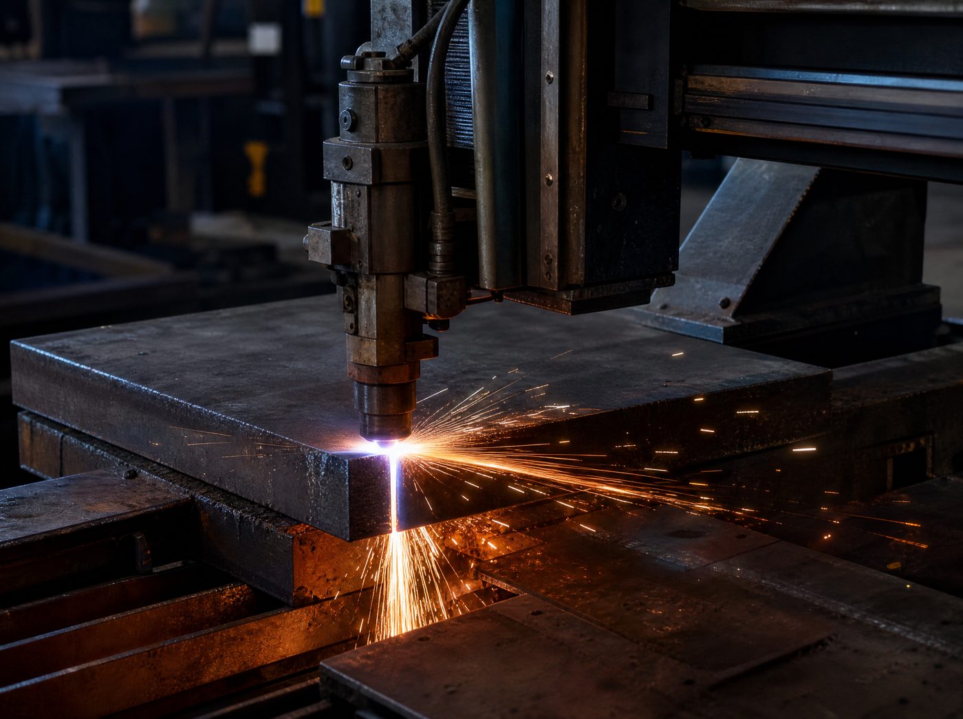 Steel cutting machine